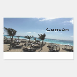 Cancún (Mexiko) - Aufkleber für das Rechteck, glän
