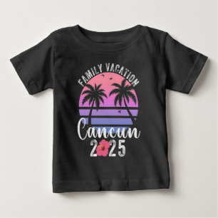 Cancun Mexiko Familienurlaub 2025 passende Familie Baby T-shirt