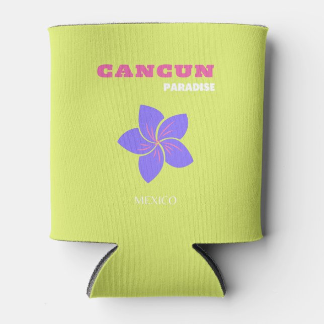 Cancun, Mexiko Kunst reisen, Tropenkunst, Grün Dosenkühler (Vorderseite)