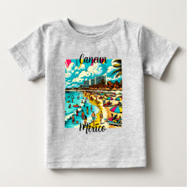 Cancun, Mexiko mit einem Pop Art Vibe Baby T-shirt