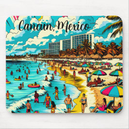 Cancun, Mexiko mit einem Pop Art Vibe Mousepad