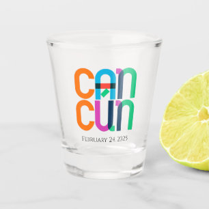 Cancun Mexiko Pop Kunst Personalisiert Schnapsglas