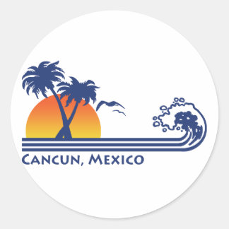 Cancun Mexiko Runder Aufkleber