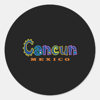 Cancun Mexiko Runder Aufkleber