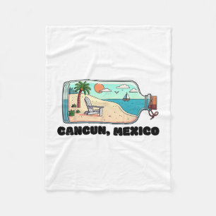 Cancun Mexiko Souvenir Familie Passende Ferien Ca Fleecedecke