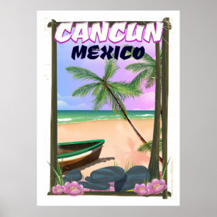 Cancun Mexiko Strandposter. Poster