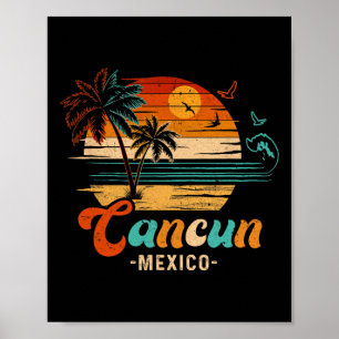 Cancun Mexiko Urlaub 2025 passende Familiengruppe Poster
