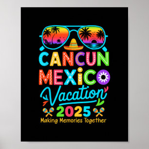 Cancun Mexiko Urlaub Strand 2025 Reise passende Gr Poster