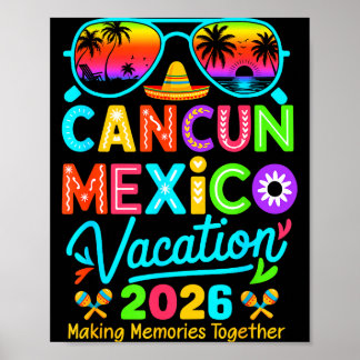 Cancun Mexiko Urlaub Strand 2026 Reise passend Poster