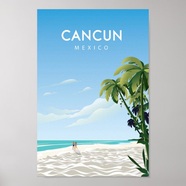 Cancun Mexique affiche Voyage (Devant)