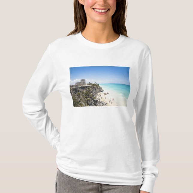 Cancun, Quintana Roo, Mexiko - Ruinen auf einem Hü T-Shirt (Vorderseite)