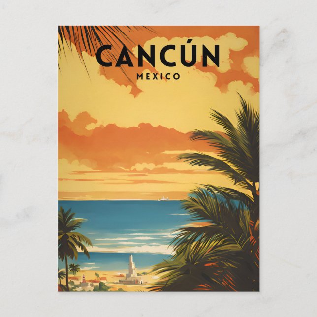Cancun Reise Postkarte (Vorderseite)