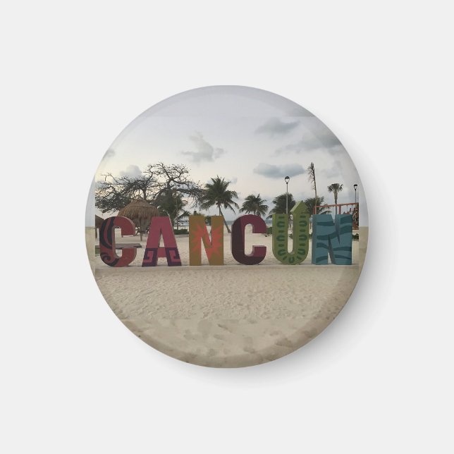 Cancun Sign - Playa Delfine, Mexico Magnet (Vorne)