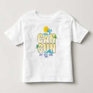 Cancun Sommer Urlaub Beach Palmen Custom T-S Kleinkind T-shirt
