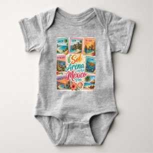 Cancun Sonne Sand Mexiko Schöne Strände Tropisch Baby Strampler