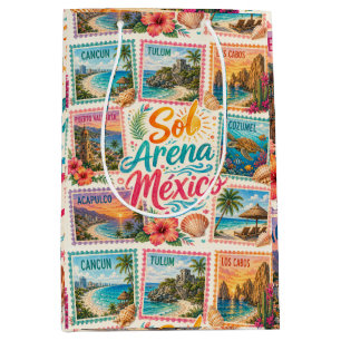 Cancun Sonne Sand Mexiko Schöne Strände Tropisch Mittlere Geschenktüte