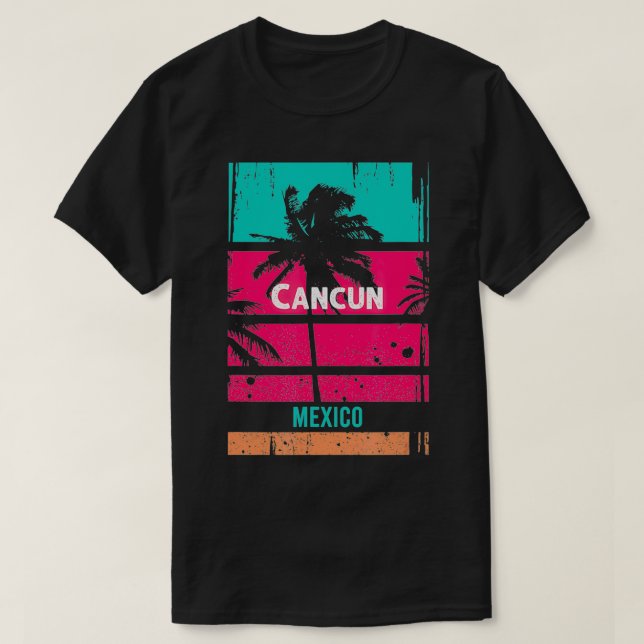 Cancun Souvenir Mexico Erinnerung T-Shirt (Design vorne)