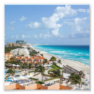 Cancun Stadt am Strand Fotodruck