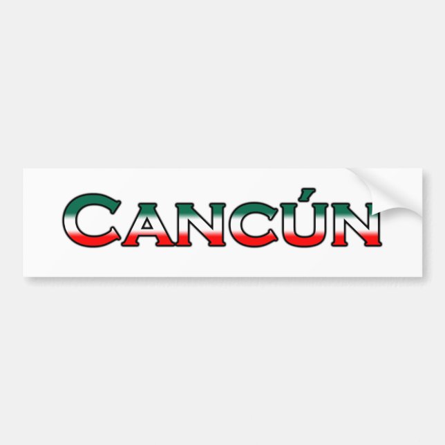 Cancun (Textlogo) Autoaufkleber (Vorne)