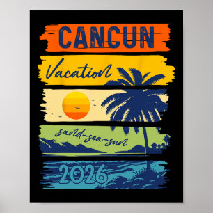 Cancun Urlaub 2026 Meer Sand Strand Sommer Reise R Poster