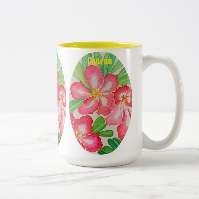 Cancún-Wüste-Rose Zweifarbige Tasse (Rechts)