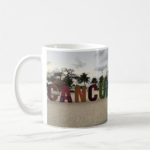 Cancun-Zeichen - Playa Delfines, Mexiko-Tasse Kaffeetasse