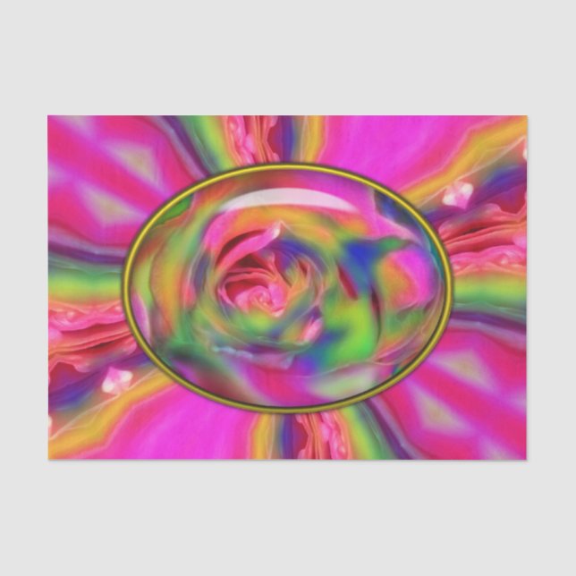 Canded Rose Petals Tissue Wrapping Paper Seidenpapier (Vorderseite)