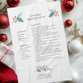 Canded Swedish Nuts Holiday Recipe Kitchen Handtuc Geschirrtuch