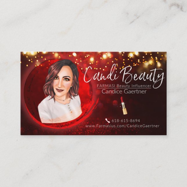 Candi Beauty Business Cards Visitenkarte (Vorderseite)