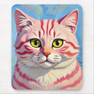 „Candice“ Eine Kirschgestreifte Mystik – Katzenpor Mousepad