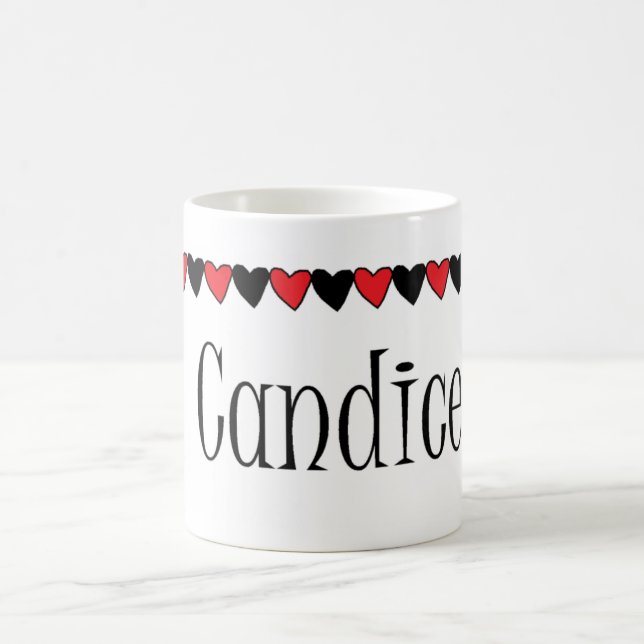 Candice Herz-Name Kaffeetasse (Mittel)
