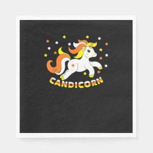 Candicorn Süßes Einhorn Halloween Candy Corn Lusti Serviette