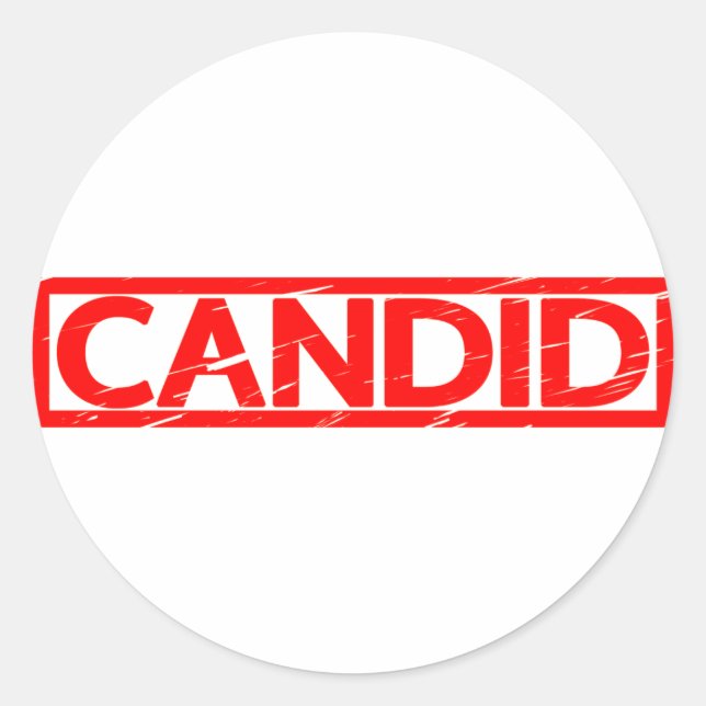 Candid-Briefmarke Runder Aufkleber (Vorderseite)