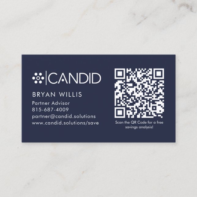 Candid Business Card Visitenkarte (Vorderseite)