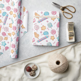 Candies und Ice Creme Weihnachten Geschenkpapier