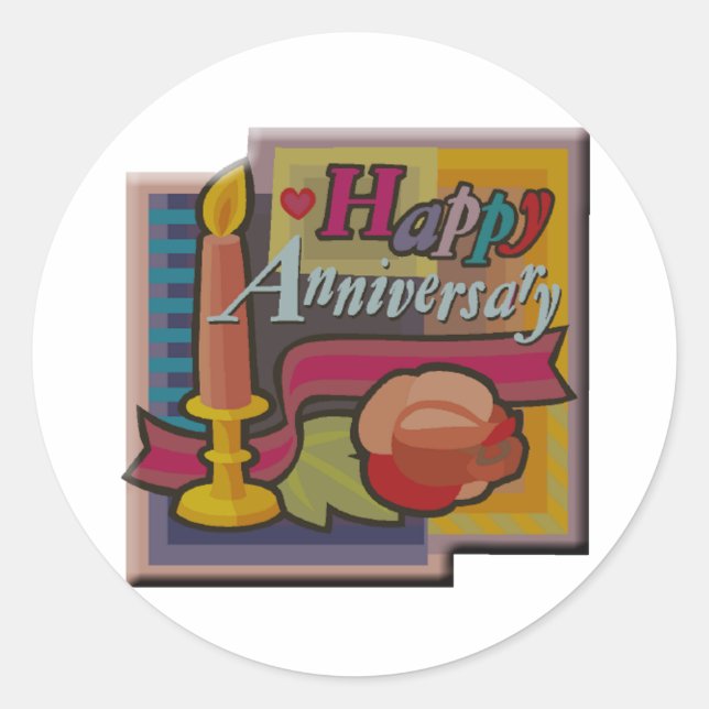 CANDLE ANNIVERSARY T RUNDER AUFKLEBER (Vorderseite)