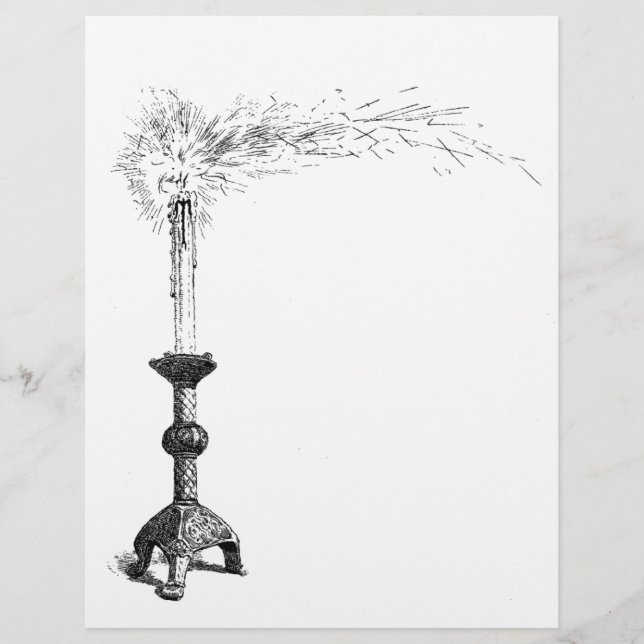 Candle Blank Book of Shadows Page (Vorderseite)