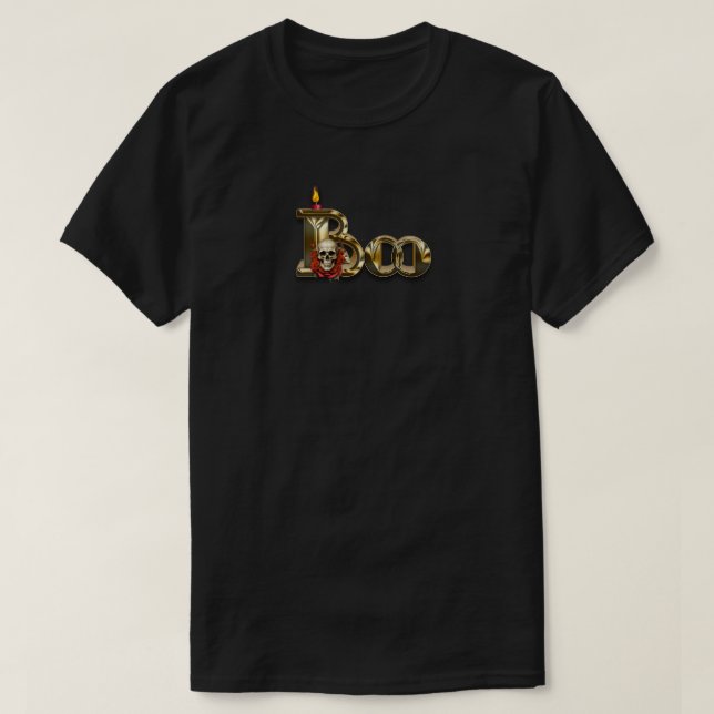 Candle Boo Halloween Grafischer T - Shirt (Design vorne)