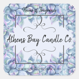 Candle-Business-Label Quadratischer Aufkleber