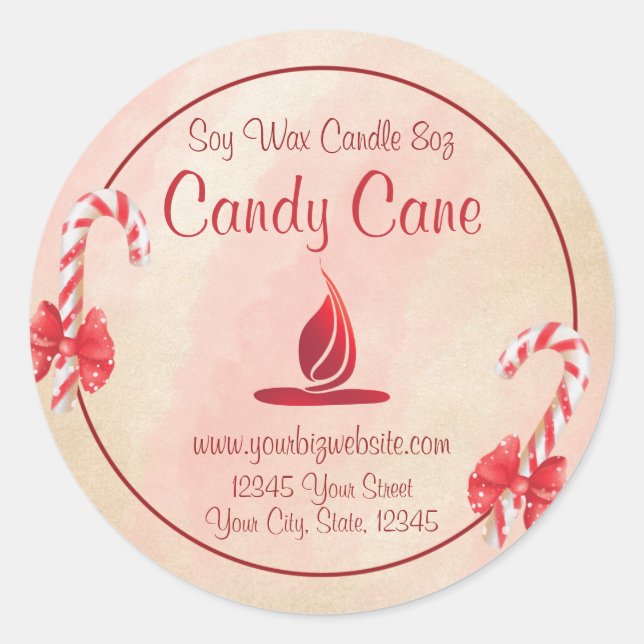 Candle Candle Candle Label Runder Aufkleber (Vorderseite)
