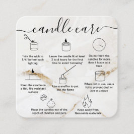 Candle Care Card Dankeschön-Karte aus Liebe Quadratische Visitenkarte