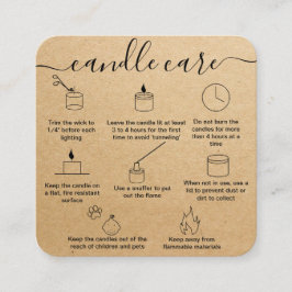 Candle Care Card Dankeschön Karte Logo hinzufügen