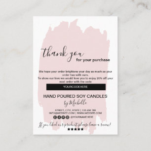 Candle Care Card Vielen Dank Karte Fügen Sie Ihren