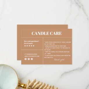 Candle Care - Danke, dass Sie die Packkarte gekauf Dankeskarte