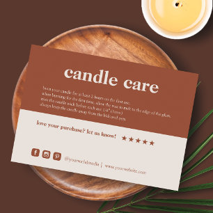 Candle Care - Danke, dass Sie die Packkarte gekauf Dankeskarte