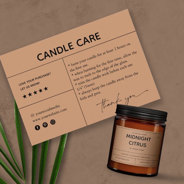 Candle Care - Danke, dass Sie die Packkarte gekauf Dankeskarte (Von Creator hochgeladen)
