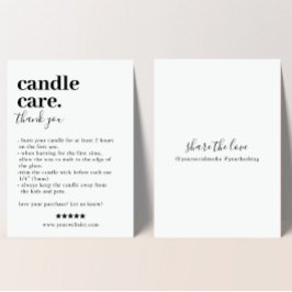 Candle Care Danke, dass Sie eine Packkarte gekauft Begleitkarte