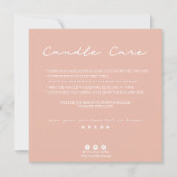 Candle Care Dankeschön Karte