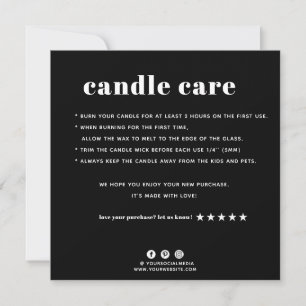 Candle Care Dankeschön Karte