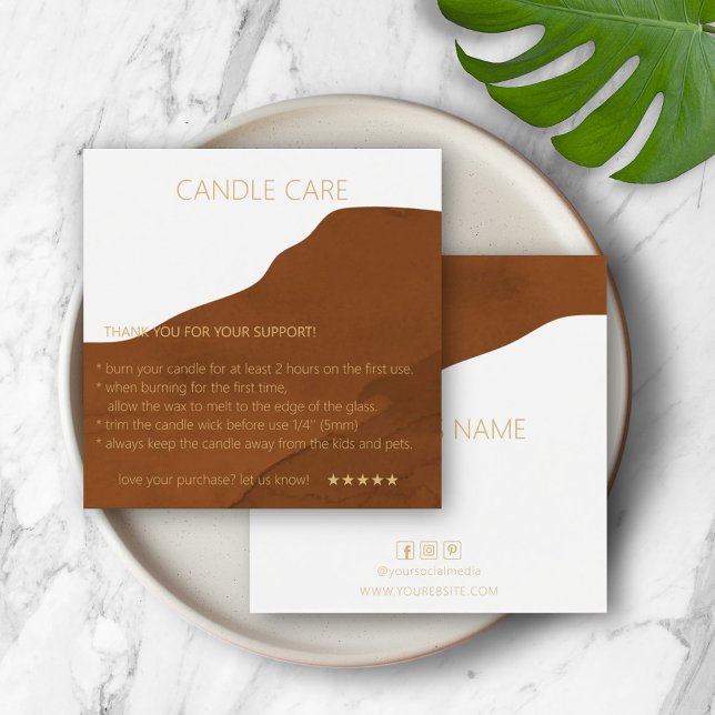 Candle Care Earthy Card (Von Creator hochgeladen)